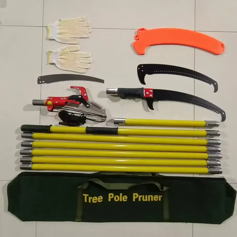 Worth 8M Long Reach Detachable Handle Portable High Branch Hand Tools Cutting Tree Poles Pruner Saw Set
