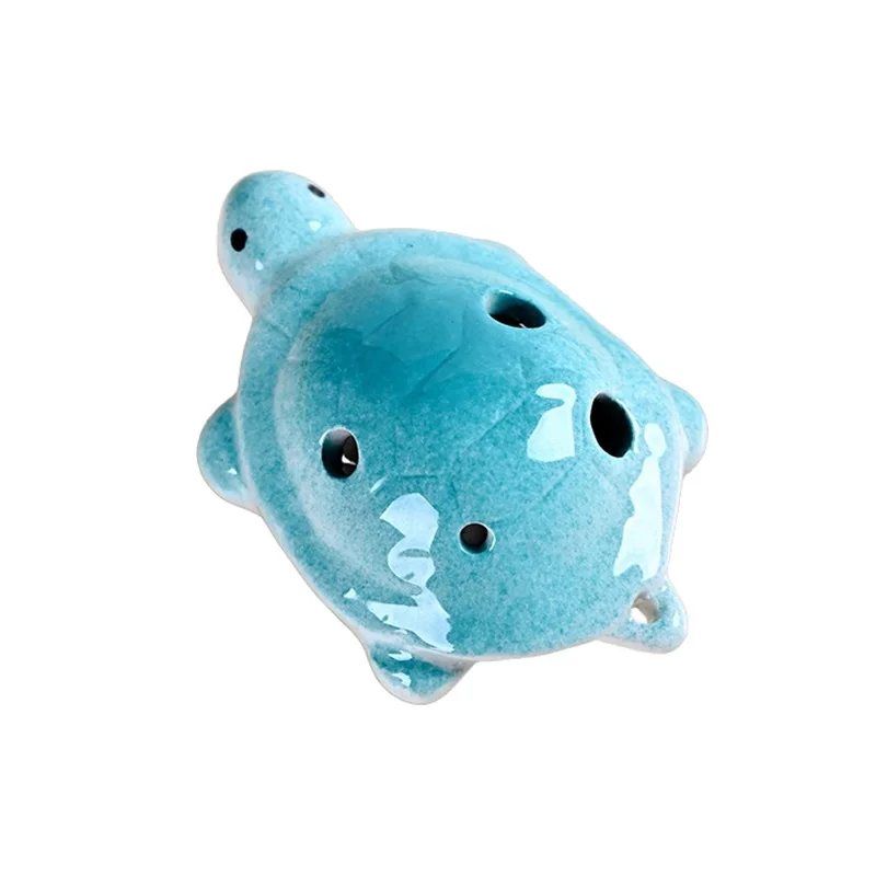 Cute Small Turtle Ocarina Instruments Kiln Color Changing Series 6 Hole Ocarina Handmade Ocarina Instrument Pleasant Sound