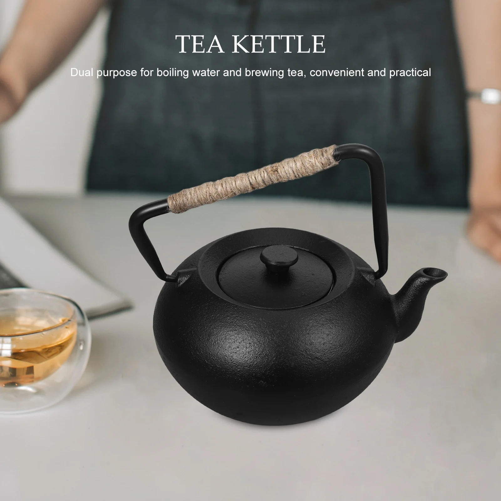

Cast Iron Teapot Stove Top Kettle Loose Leaf Steeper Cold Brew Coffee Maker Water Boiler Tea Pot Japanese Style Kitchen Barware