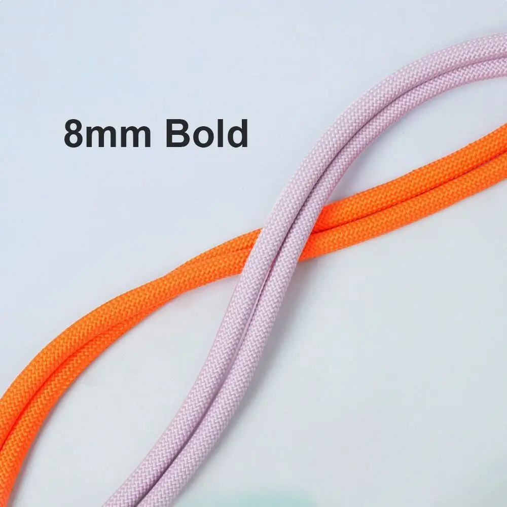 

New 8mm Bold Braided Phone Lanyard Retractable Anti-lost Neck Strap Adjustable Universal Rope Strap