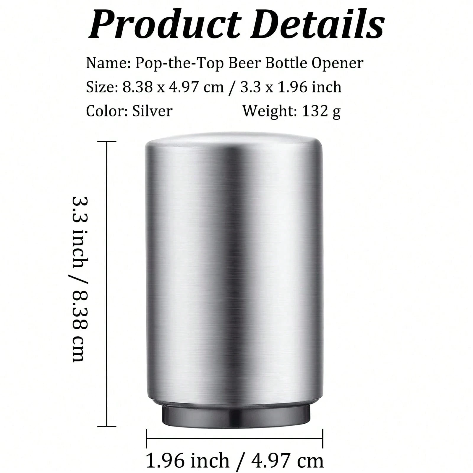 Magnetic Automatic Beer Bottle Opener Stainless Steel Push down Soda Cap Popper Kitchen Bar Tool Gadgets Party Gift