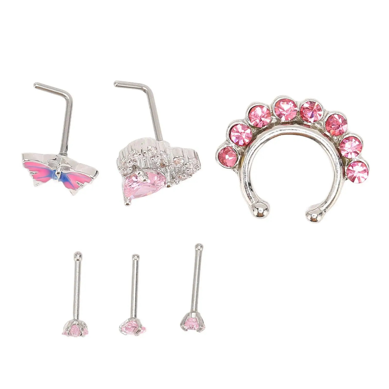 

Стильные гипоаллергенные украшения для носа из нержавеющей стали для женщин, идеально подходящие для вечеринок