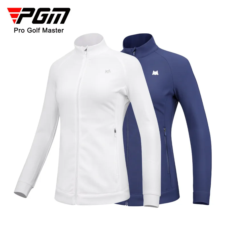 PGM Golf Women's Jackets Golf Wear for Women Autumn Winter Long Sleeve Top Slim Light Absorbing Heat Sportswear YF528