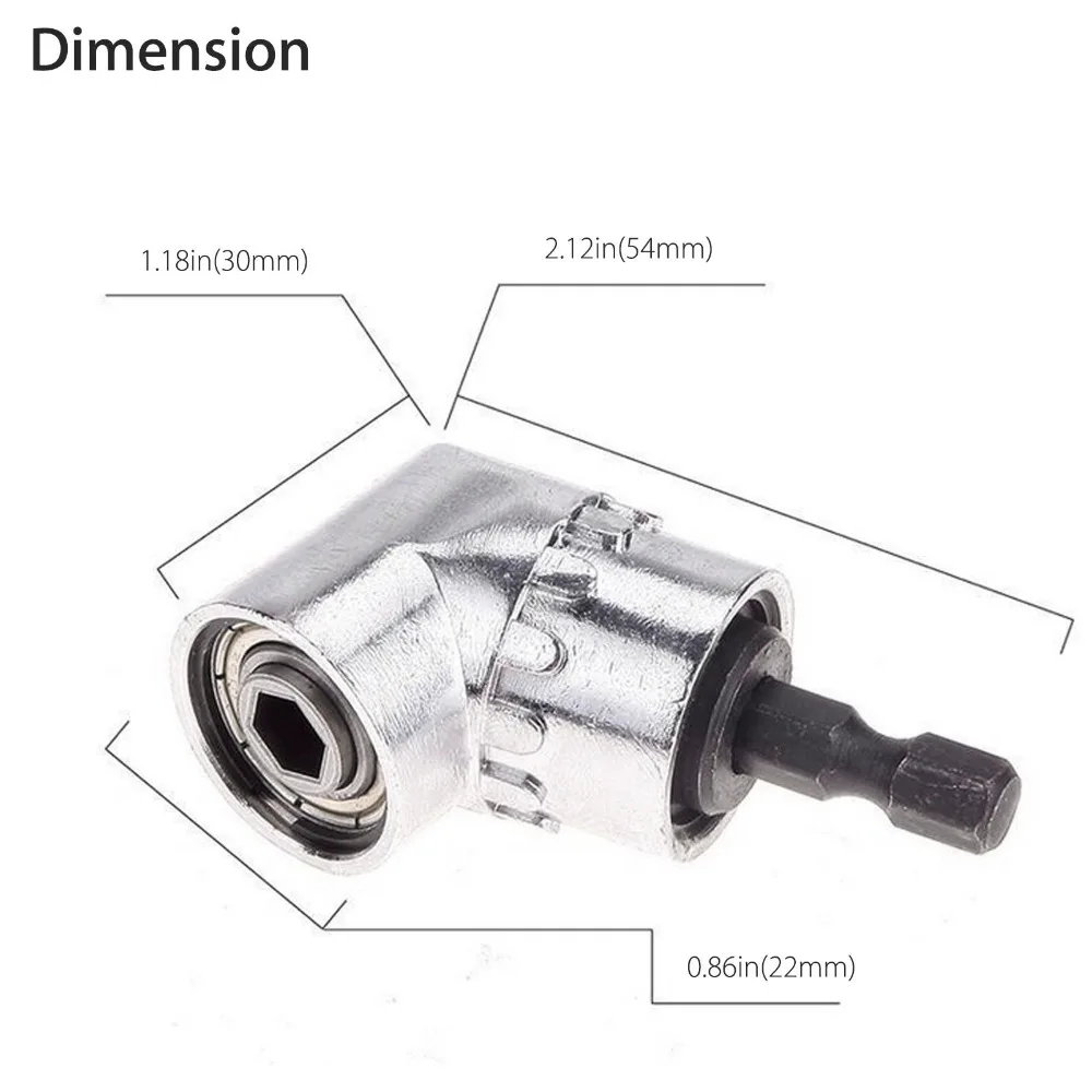 Binoax Góc 105 Độ Tua Vít Socket 1/4 "Lục Giác Nối Dài Khoan Giá Đỡ Adapter