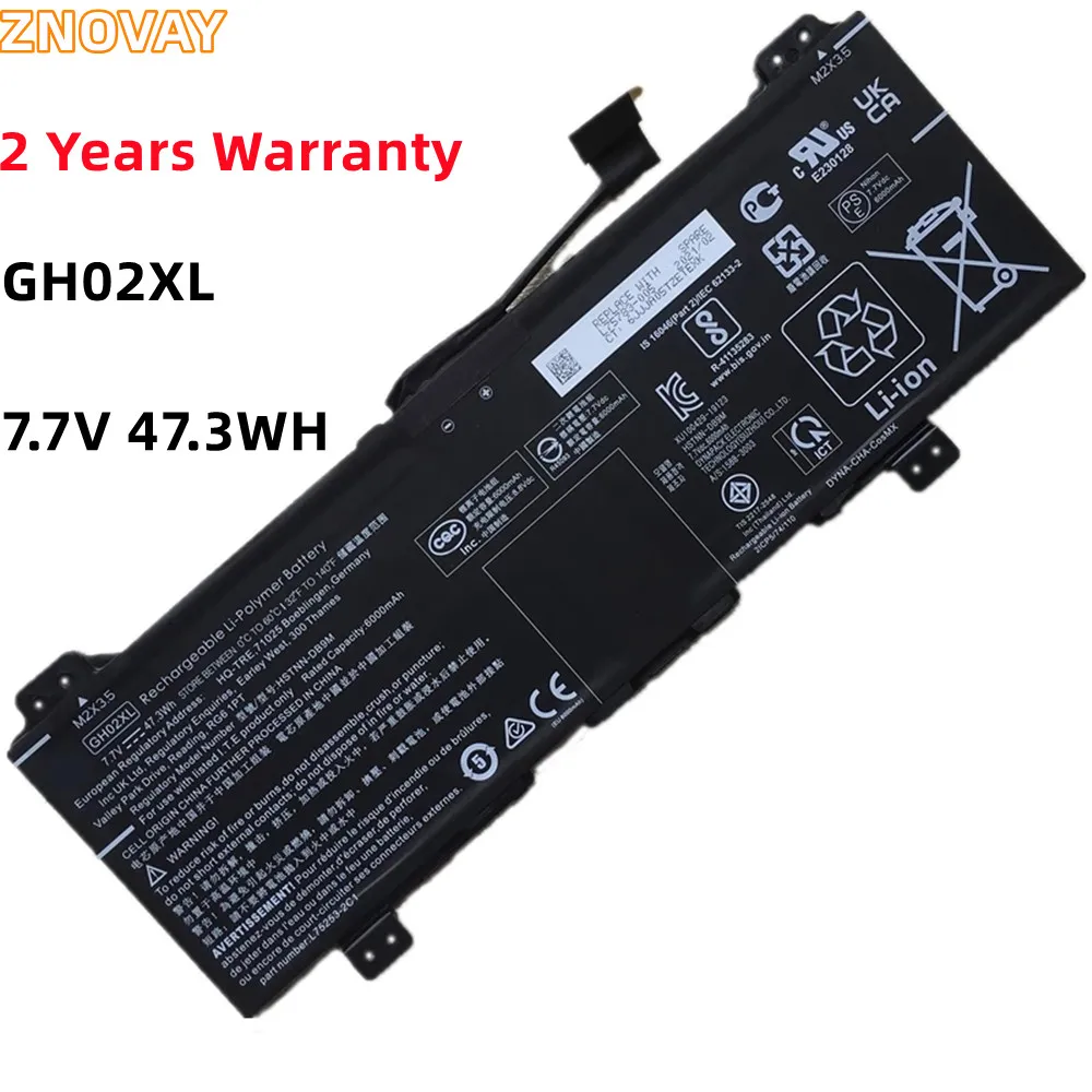 

New 47.3Wh GH02XL HSTNN-DB9M IB9C Laptop Battery For HP Chromebook 14A-NA0000ND,NA0052ND,X360 14A-CA0000NF,L75783-006 L75253-1C1