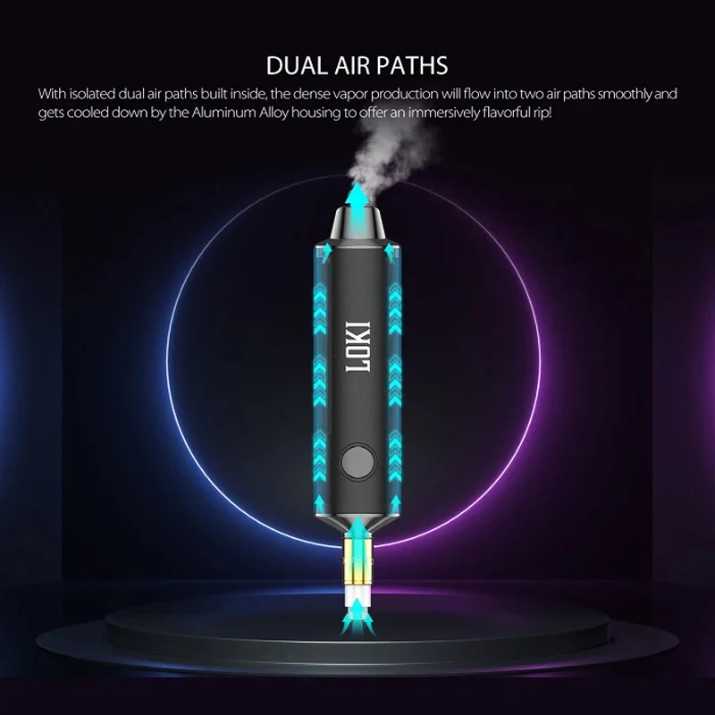 الأصلي Yocan Loki Kit 650mah بطارية الجهد المتغير Vape المرذاذ السيراميك والكوارتز عنصر التدفئة استبدال XTAL تلميح