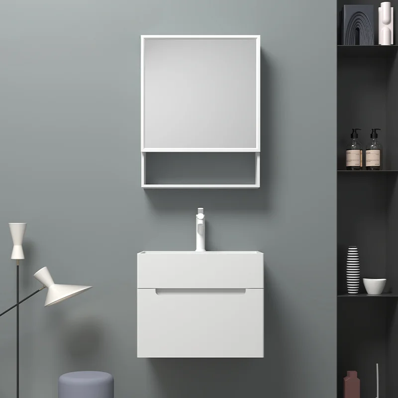 Bathroom cabinet combination pure acrylic artificial stone small apartment