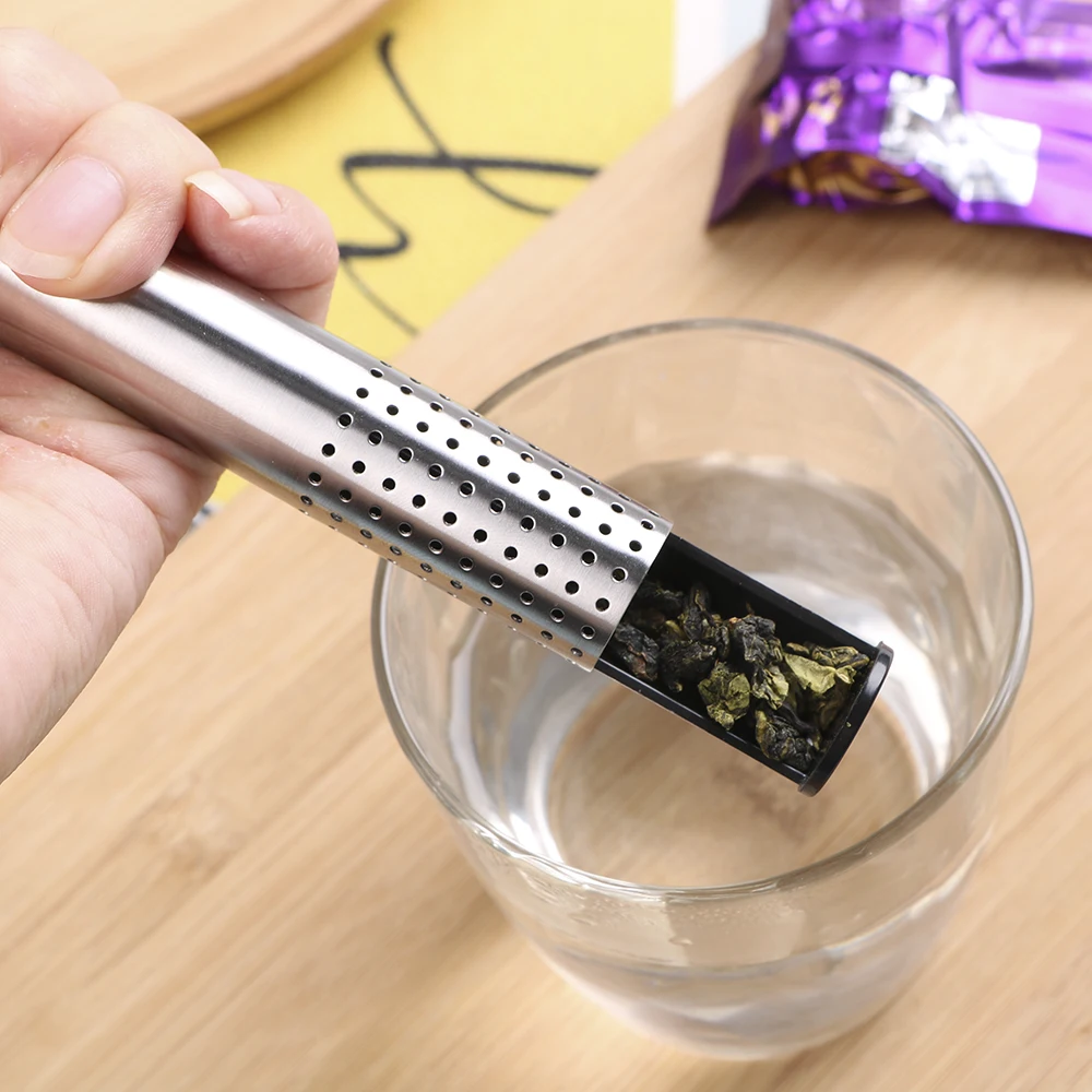 Stainless Steel Coffee Loose Leaf Herbal Holder Tea Infuser Strainer Filter Reusable Teapot Spices Soup Tools Tea Stick