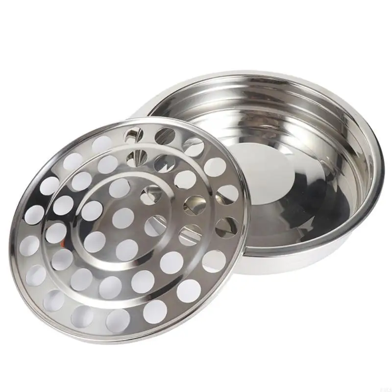   39 Hole Stainless Steel Communion Bread Serving Tray for Church Ceremonies Includes Lid and Smooth Front