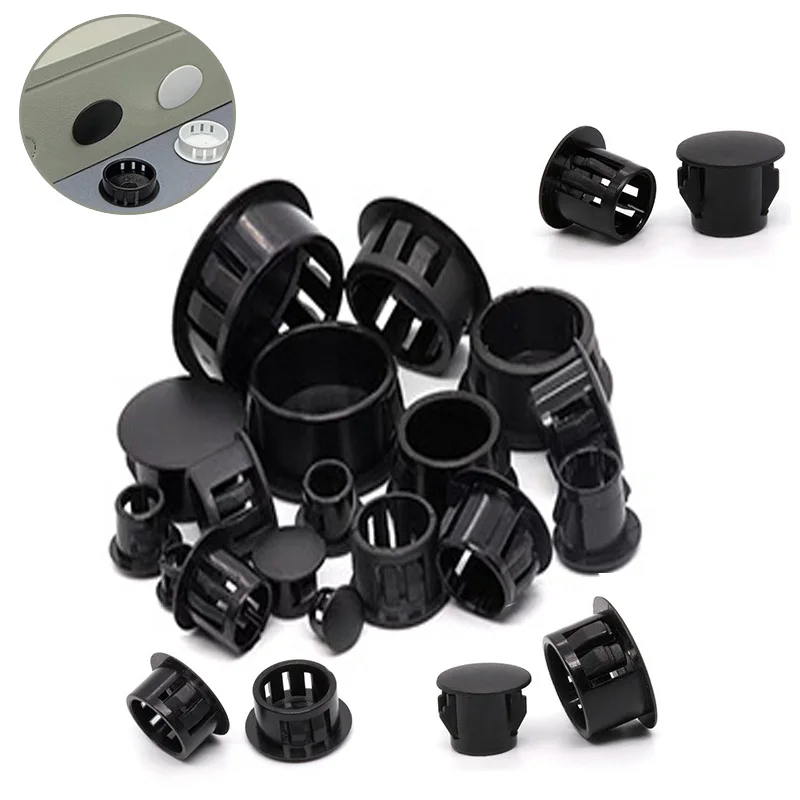 10-100pcPlastic ثقب المكونات المفاجئة على غطاء ثقب النايلون المقابس الغبار قبعات شقة رئيس محفوظة ثقب توصيل استخدام ل صندوق الطاولة ثقب إضافي
