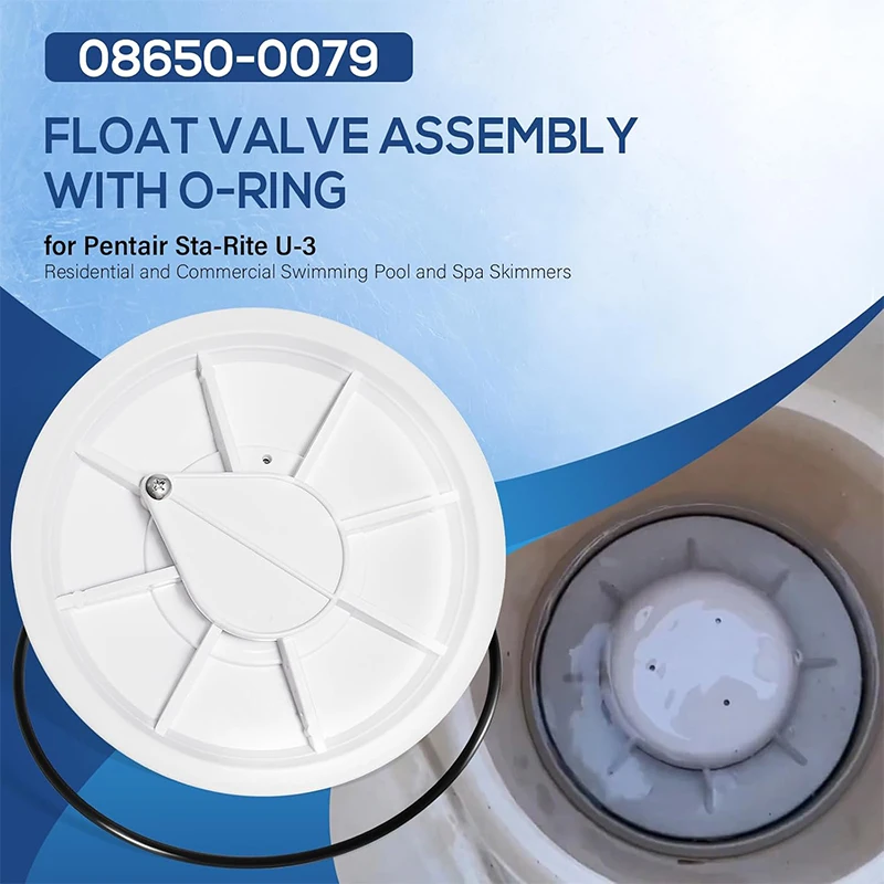 Upgrade 08650-0079 Skimmer Float Valve Assembly with O-Ring Replacement for Pentair Sta-Rite U-3 Pool and Spa Skimmers