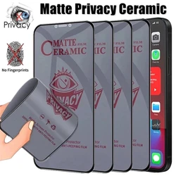 1-4Pcs Matte Ceramic Privacy Screen Protector for iPhone 14 PRO MAX 7 8 14 Plus Anti-spy Film for iPhone 11 12 13 15 Pro XS Max