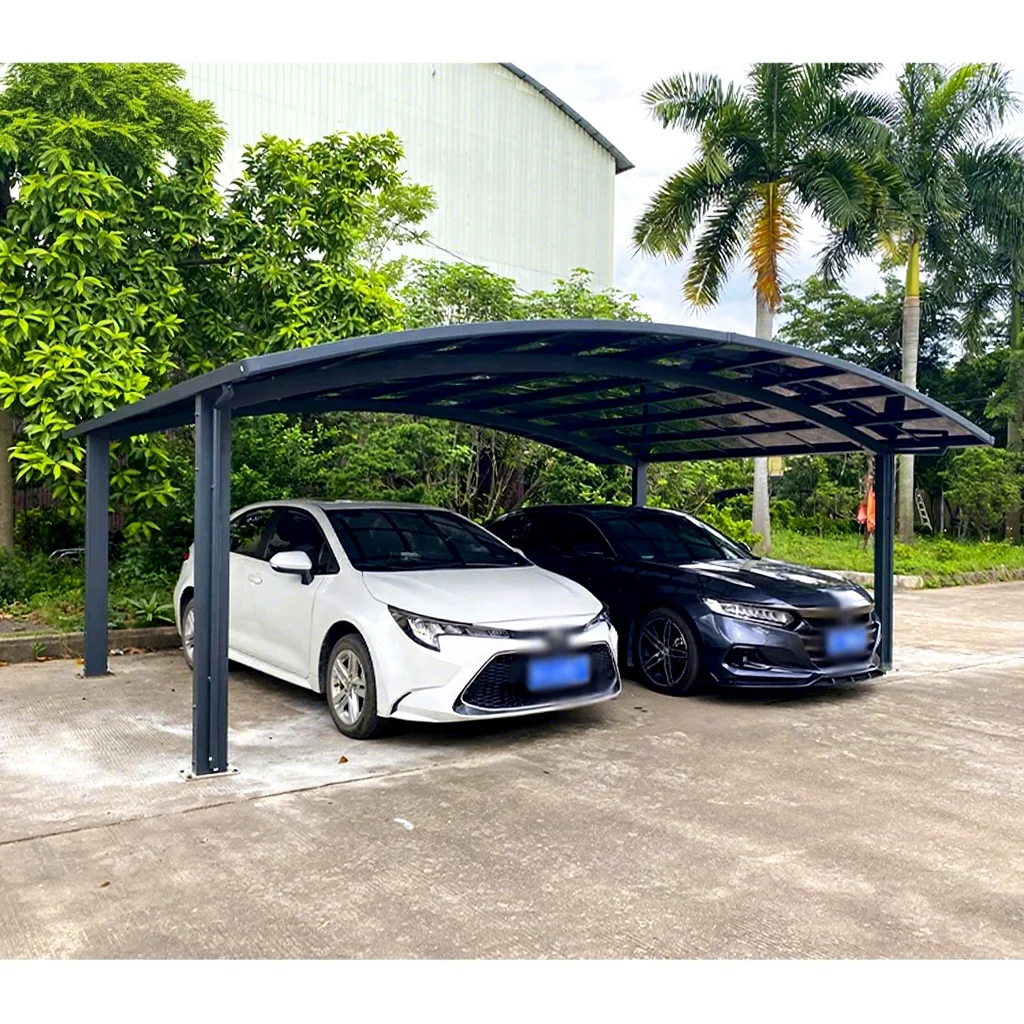 High Quality Outdoor Arched Car Parking All Weather Heavy Duty Aluminum Frame Acrylic Car Shelter Easy To Install Carport