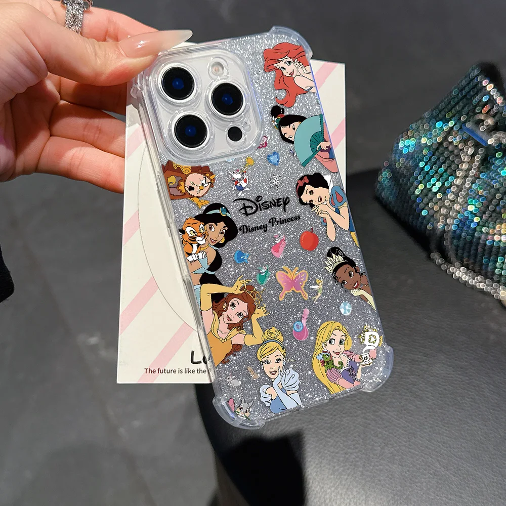 جميل ديزني الأميرة لطيف قضية الهاتف ل ممن لهم A3 A78 A74 A76 A72 A58 A57 A54 A53 A38 A31 A15 A17 A9 A7 A5 4G 5G بلينغ غطاء