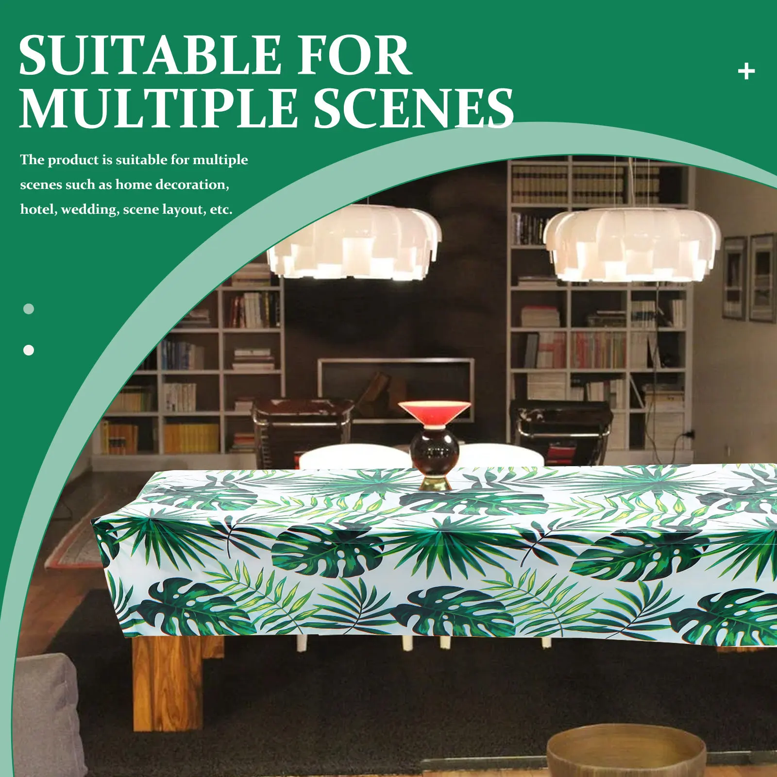 2Pcs Waterproof Tablecloth Peva Dining Table Runner Simple Style Practical for Picnic Kitchen Home Party