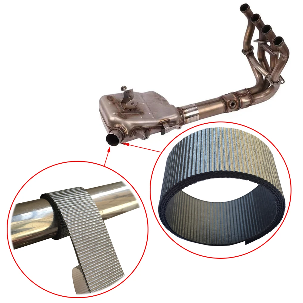 

DIY Universal Car Motorcycle Exhaust Pipe Modified Muffler Silencer Middle Connecting Interface Graphite Sealing Sleeve Gasket