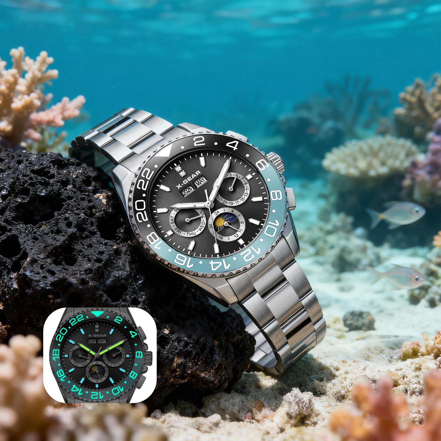 men's-luxury-stainless-steel-multifunctional-watch-business-style-night-glow-water-resistant-leisure-fashion-wristwatch