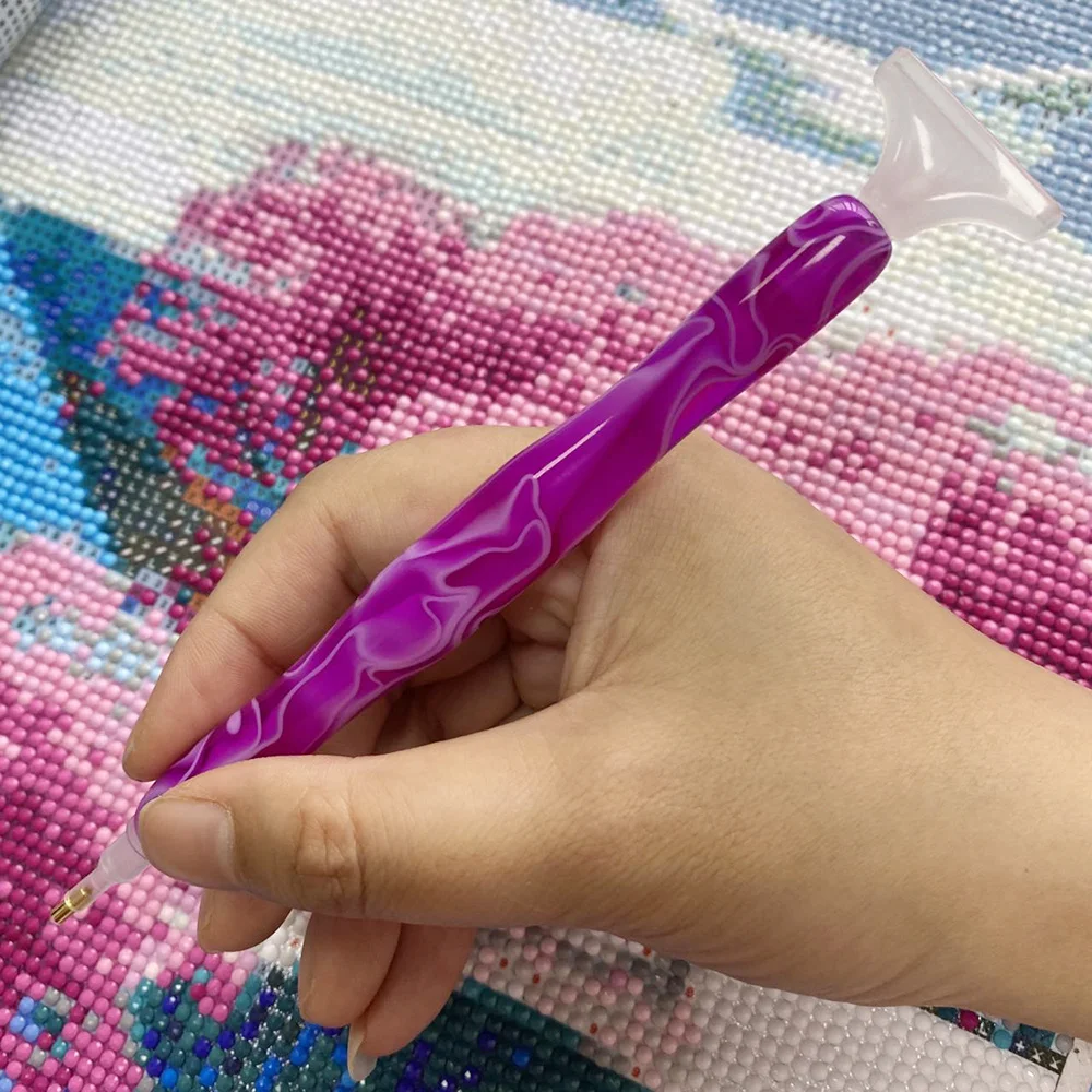 Color Resin Diamond Painting Pen with 5 Replacement Tips, Diamond Art Pen Set, DIY Painting Tool Accessories, view 4