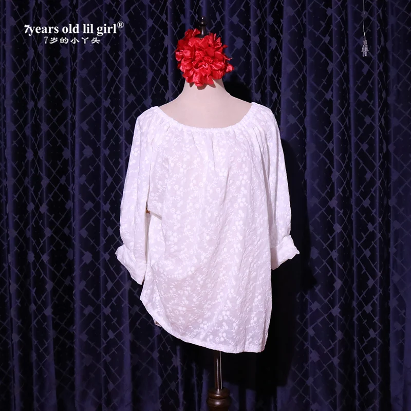

2024 Sexy Woman Flamenco Spanish Dance Blouse Blouse Cotton Long Sleeve Shirt to Wear ECA22