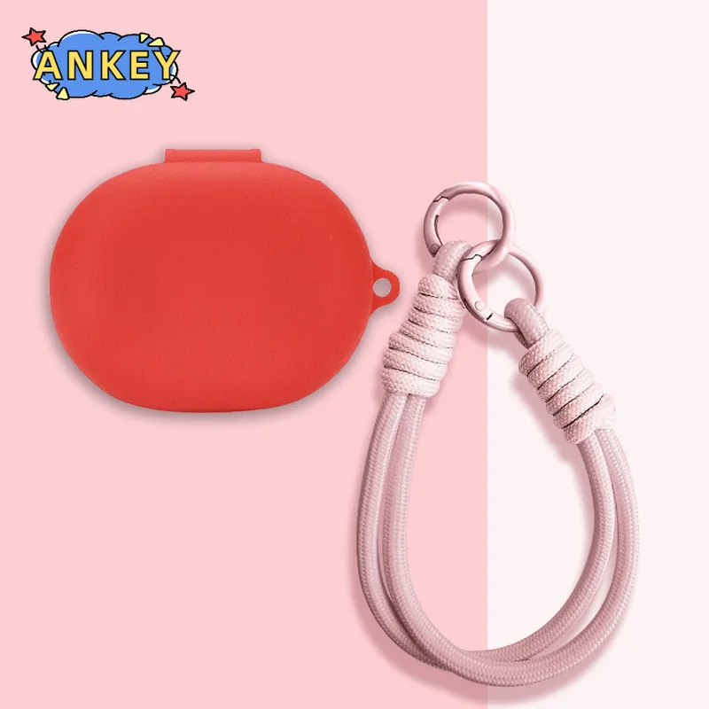 for SoundPEATS GoFree 2 Case Earphones Premium Silicone Cover Shockproof Accessible Charging Port With woven rope