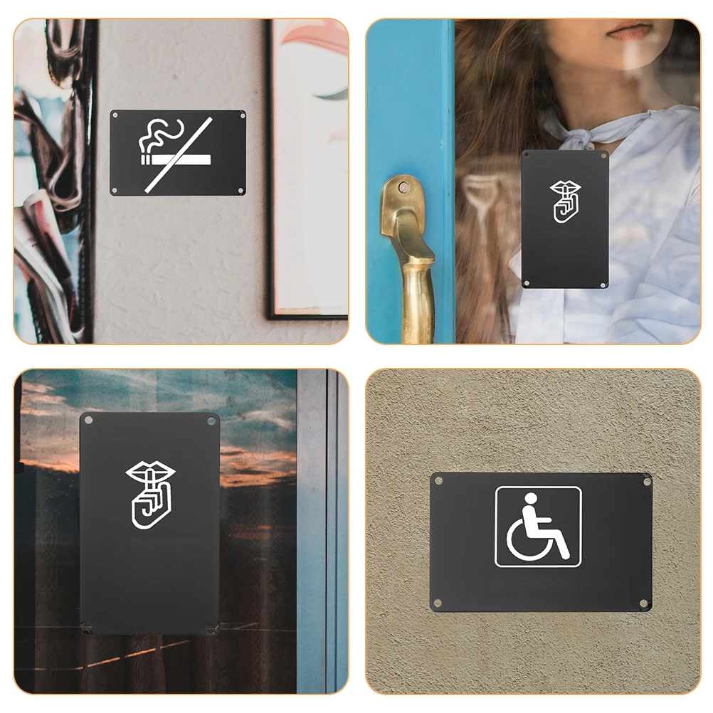 

10pcs Blank Nameplate Aluminum Photo Sign Metal Tags Black Oxidized DIY Accessory Hotel Door Plate Traffics Safety Signs