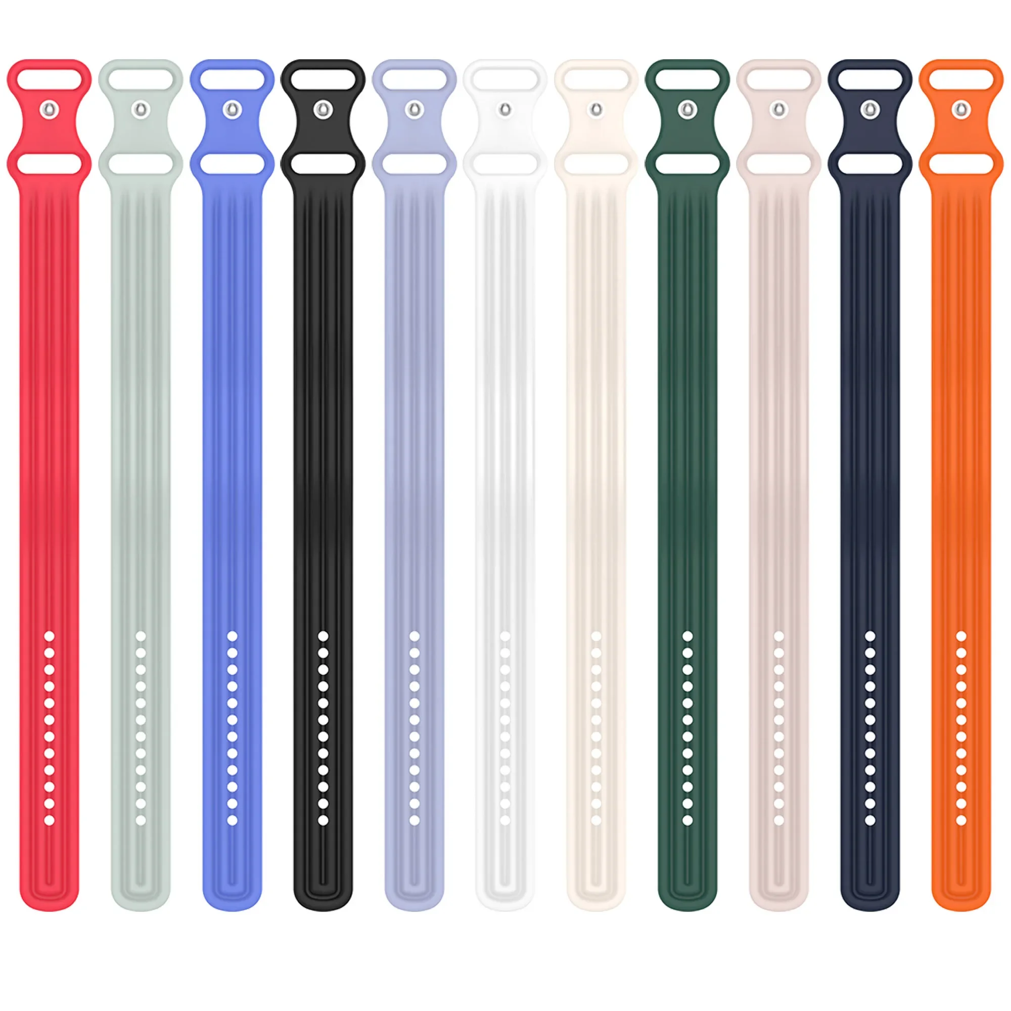 Pulseira esportiva respirável para google fitbit air, pulseira de substituição com laço de silicone, acessório para smartwatch fitbit air