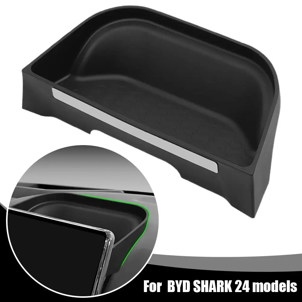 

Для Byd Shark 2024, силиконовый ящик для хранения за экраном, органайзер для хранения, лоток для управления, лоток для экрана, центральный черный экран H1e6