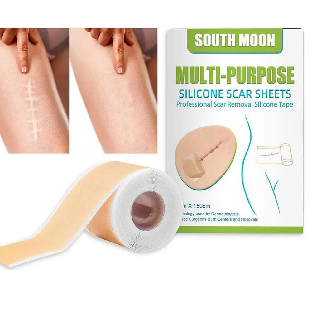 1/3/5/10 Roll Silicone Scar Sheet Painless Scar Repair Tape Roll Effective Scar Waterproof Breathable Ear Beauty Sticker