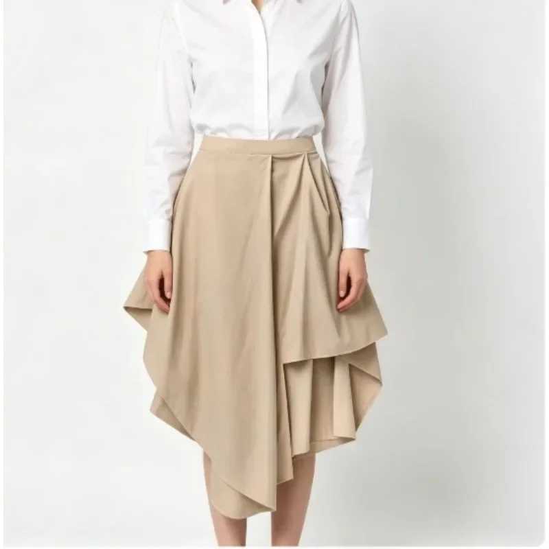 Baggy Skirts Women A-line High Waist Irregular Street Wear Stylish Vibe Hot Sale Fashion Cool Techwear All-match Chic Girl Ins