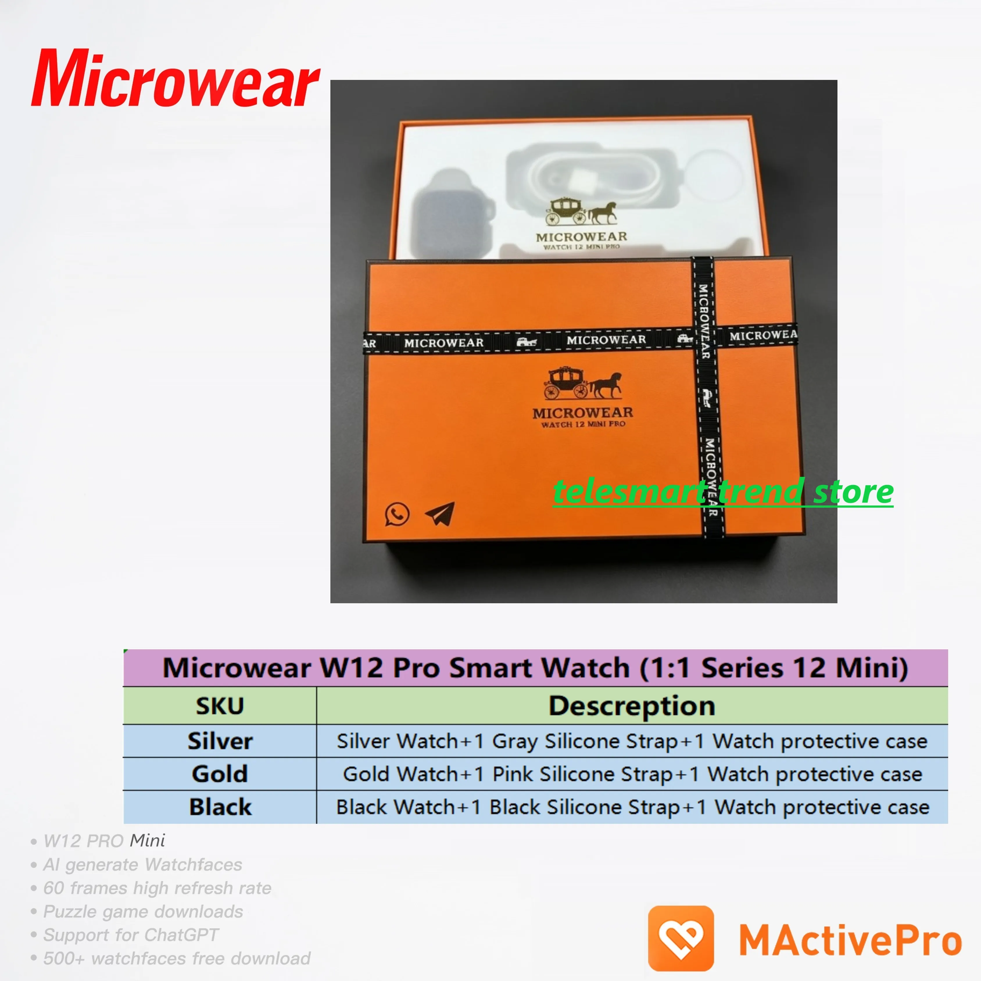 Reloj Inteligente Microwear W1 - Smartwatch M Active reseña y precio