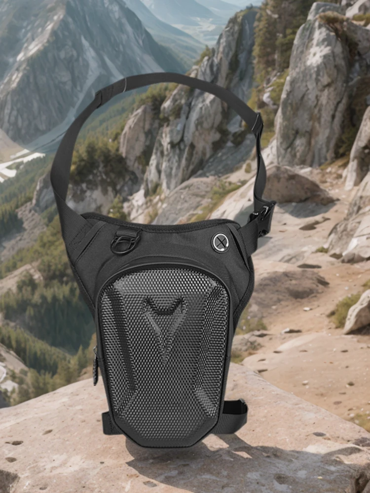 Motorcycle Leg Side Bag Waterproof Hard Shell Motorbike Bag Large Capacity Phone Waist Pack Camping Hiking Crossbody Bag