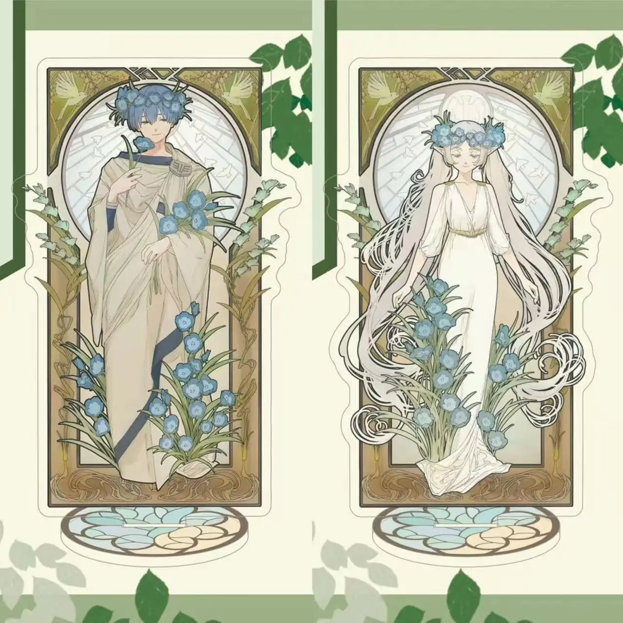 Frieren: Beyond Journey's End, accessoires d'anime, figurine en acrylique Blue Moon Grass Himmel, figurine Frieren, support debout, jouet