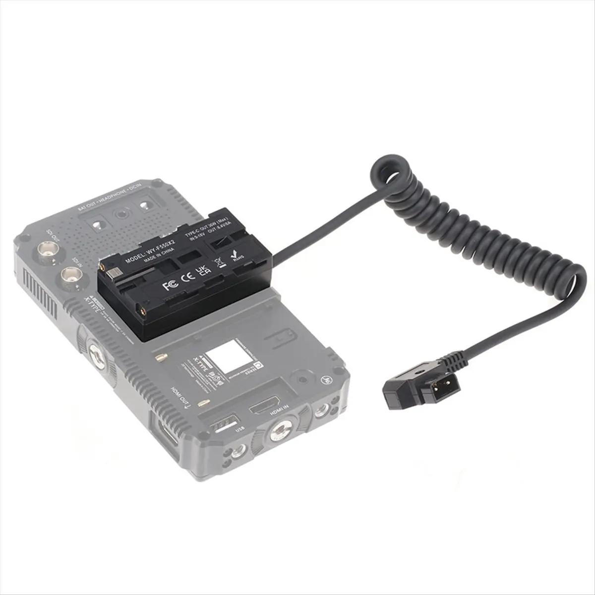 A003 For DSLR F970/F750/F530/F330 D-TAP to Dual F550 Analog Convenient Portable Dummy Battery Monitor Power Cord