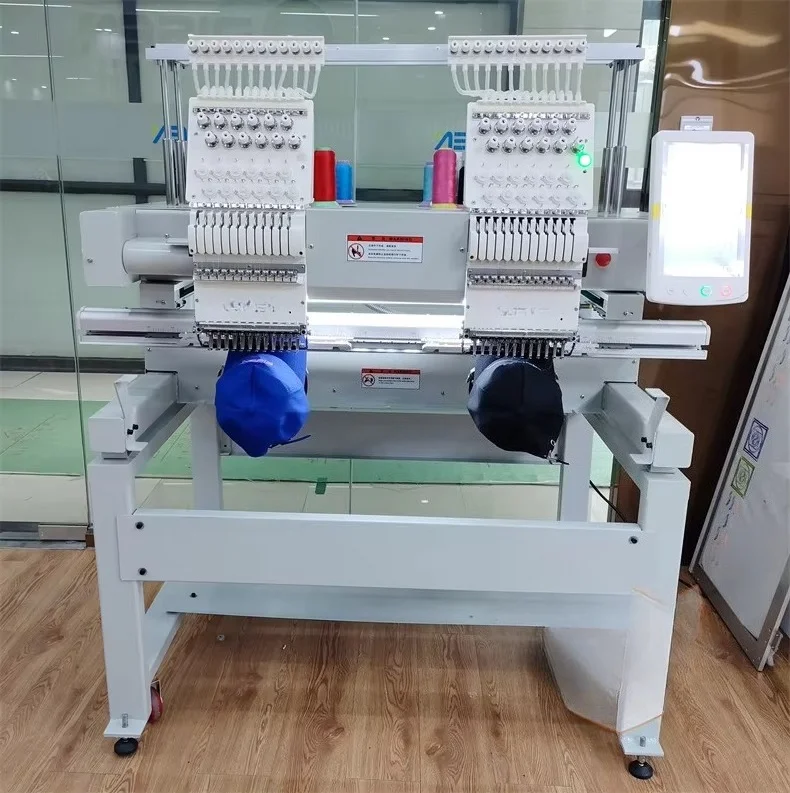 Customized Automatic Digital 9 12 15 Needles 2 Head Embroidery Sewing Machine Computerized Embroidery Machine For Hat T Shirt