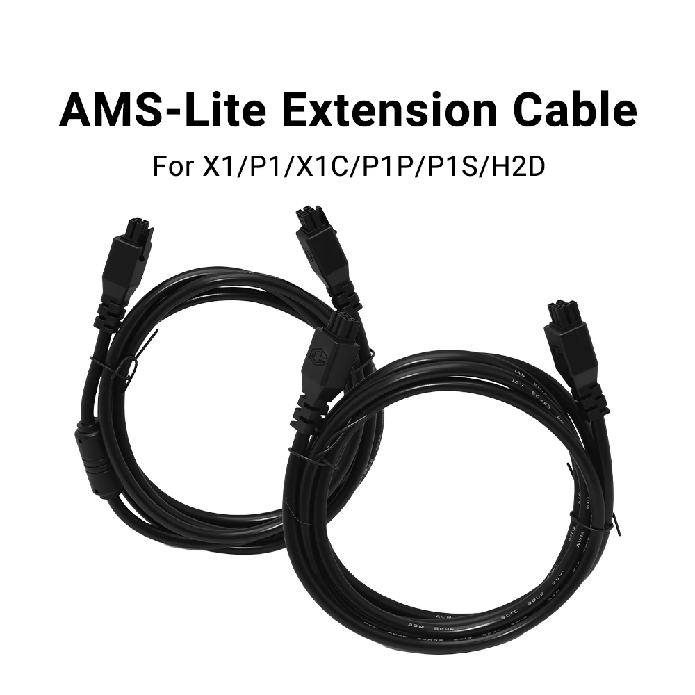 For Lab H2D/X1C/X1/P1S/P1P AMS Extension Cable AMS Lite 1.5M 6-pin With Magnetic Ring Cable For Bambulab H2D/ X1C/X1/P1S