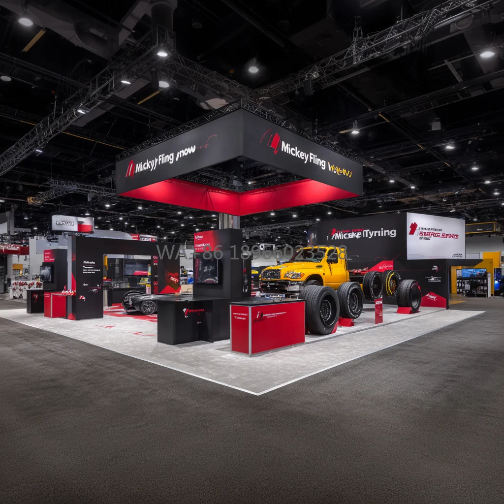30x30 Foot Car Trade Show Booth Display Expo Display Fair Stall Backlit Modular Exhibition Booth Design for AAPEX