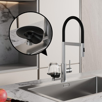 Modern Kitchen Sink Faucet with Cup Washer Ceramic Valve Mixer Tap Pull Out Sprayer Washer Dishwasher Spring Kitchen Faucets
