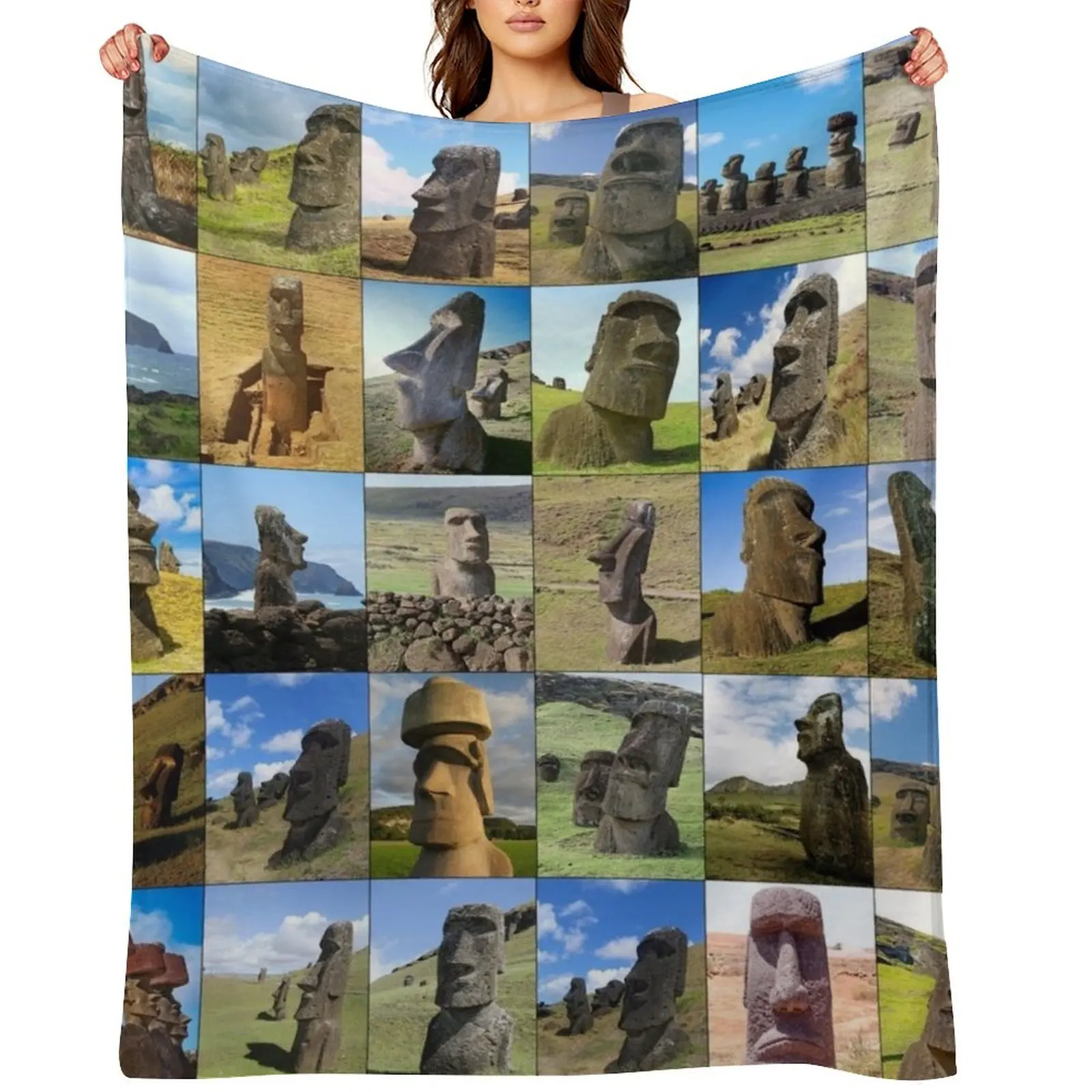 

Easter Island Throw Blanket Thermal Decorative Sofa Tourist Bed linens Blankets