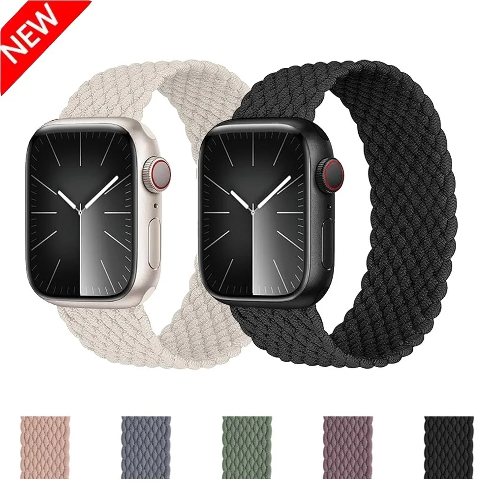 الأشرطة المضفر ل سوار ساعة يد آبل 40 مللي متر 44 مللي متر 49 مللي متر 45 مللي متر 41 مللي متر 38 مللي متر 42 مللي متر 46 مللي متر سوار iWatch الترا 2 سلسلة 10 9 7 6 3 8 SE العصابات