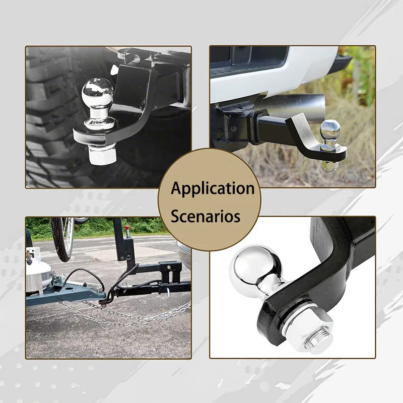 50mm 3.5T Trailer Tow Ball Hitch M22 Thread Hitch Ball with Nut Washer Heavy Duty For RV Camper Caravan Boat Trailer Coupling