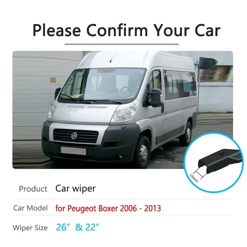 Для Peugeot Boxer Fiat Ducato 2006 ~ 2013 передние дворники автомобильные аксессуары 2007 2008 2009 2010 2011 2012 щетки стеклоочистителя автомобиля