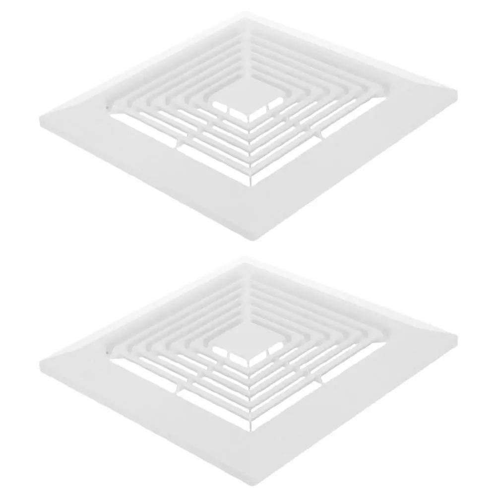 2Pcs Square Ceiling Ventilation Cover Bathroom Fan Exhaust Grille Replacement 9x9 Inch Quiet Air Diffuser Bathroom Vent Cover