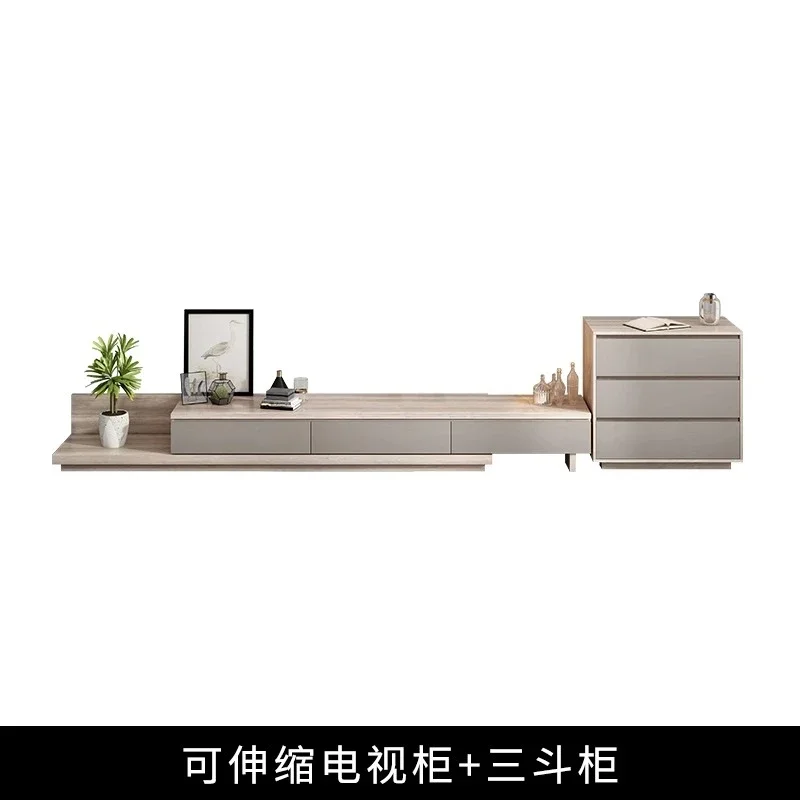 غرفة المعيشة الحديثة بسيطة خزانة التلفزيون الشمال تلسكوبي خزانة أرضية زاوية مستديرة تلفزيون إضاءة أثاث Meuble الفاخرة #6