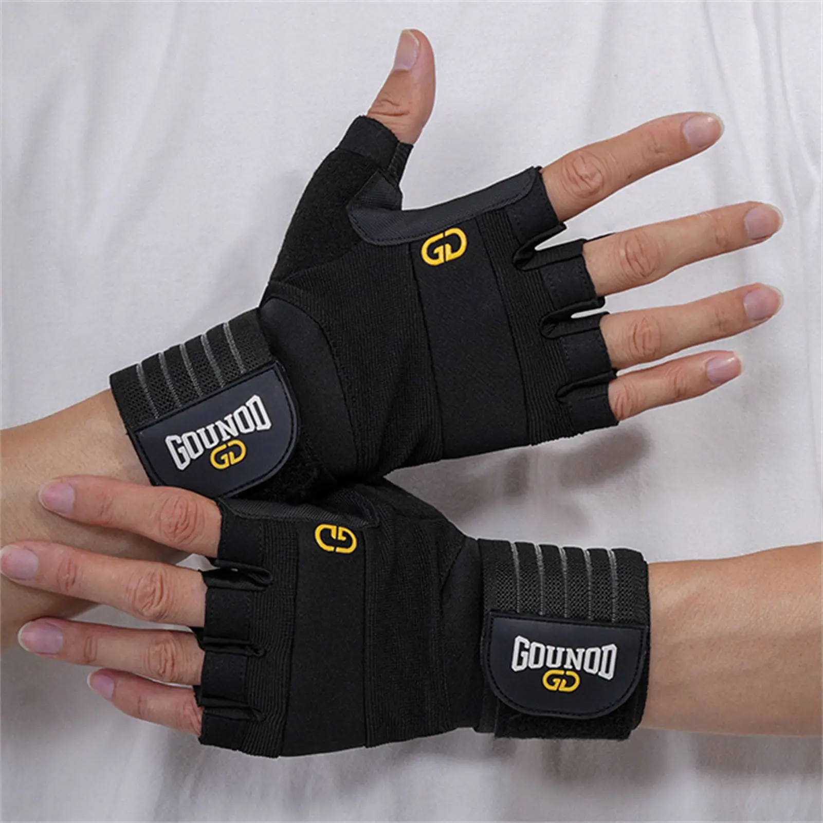 Workout Gloves for Men Women Half Finger Glove with Wrist Wrap for Sport Weight Lifting Training Bicycle Motorcyclist Gym Glove