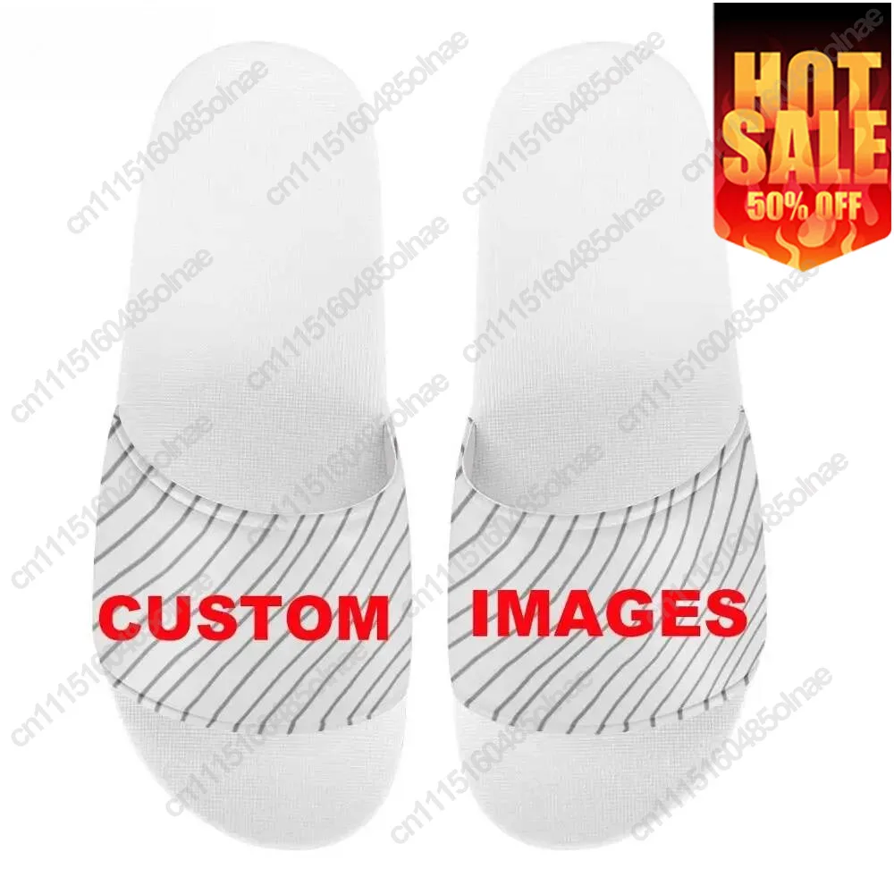 Noisydesigns White Custom Your Own Logo Image Text Photo Pattern Women Slippers Casual Summer Home Flip Flops Dropshipping