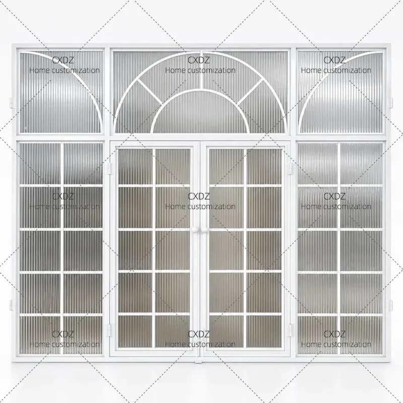 Custom Casement Window Indoor Household Glass Stainless Steel Small Inner Opening Window for Rural Home