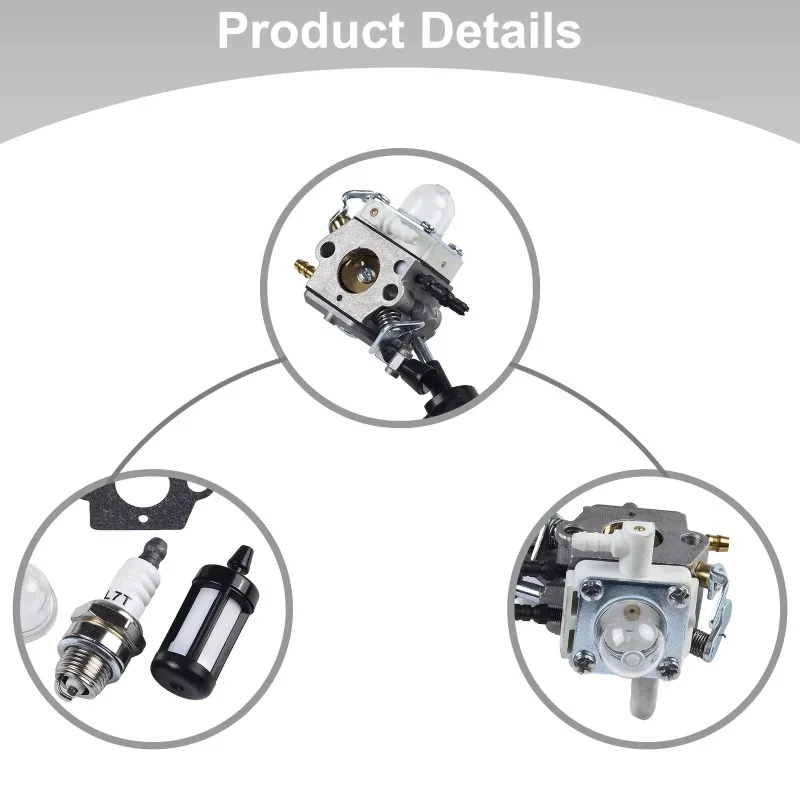 Carburetor Kit For Stihl BG86 BG86C BG56 SH56 SH56C SH86 SH86C Primer Bulbs Plug Fuel Line Air Filter Replacement Garden Tools