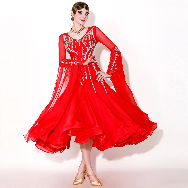 

ODBD1279 Лидер продаж, высококачественная одежда для выступлений, женское платье для бальных соревнований