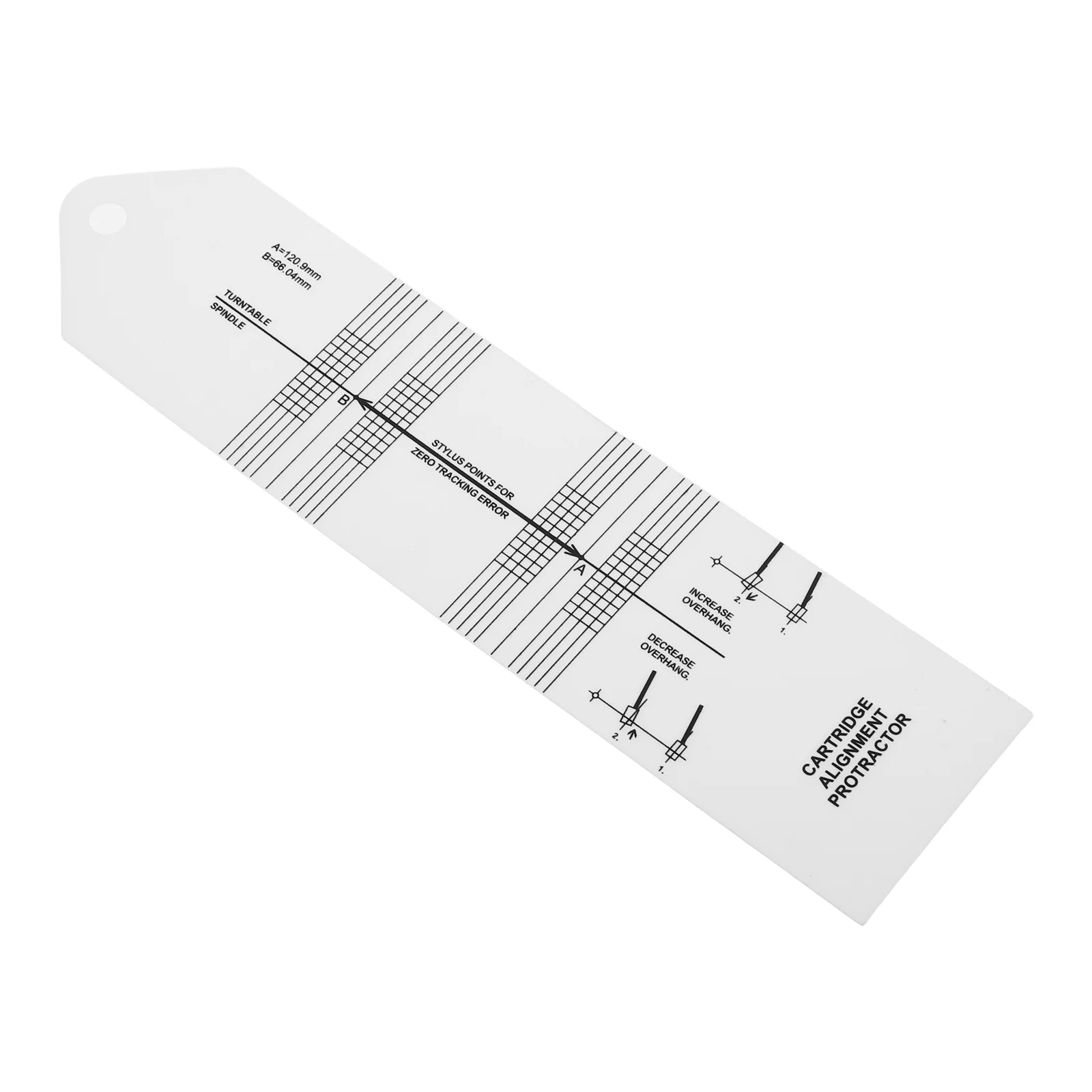 Vinyl Calibrator Turntable Stylus Force Gauge Pressure Headshell Plastic Protractor