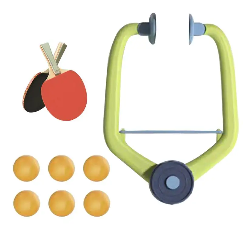 Porta jogo de tênis de mesa ajustável portátil conjunto kit inicial tênis de mesa treinamento treinador exercício porta jogo com